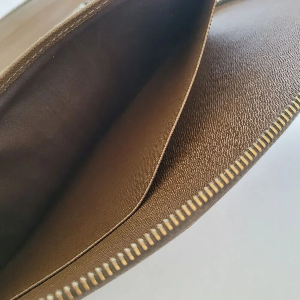 LOUIS VUITTON‎ LV Brown Zip Around Wallet Organizer Atoll Large Clutch Unisex